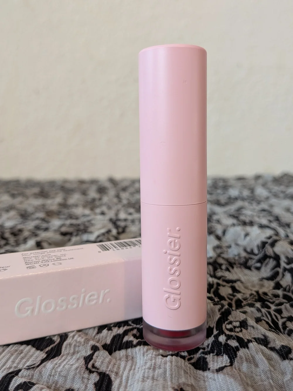 Glossier Pink G Suite Soft Lip Creme Jet - Soft Pink/Red NIB